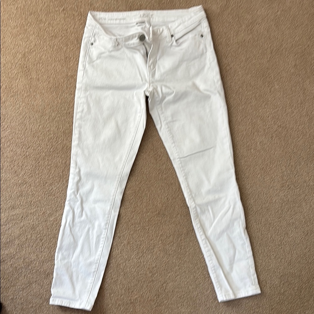 LOFT Women's White Skinny Jeans